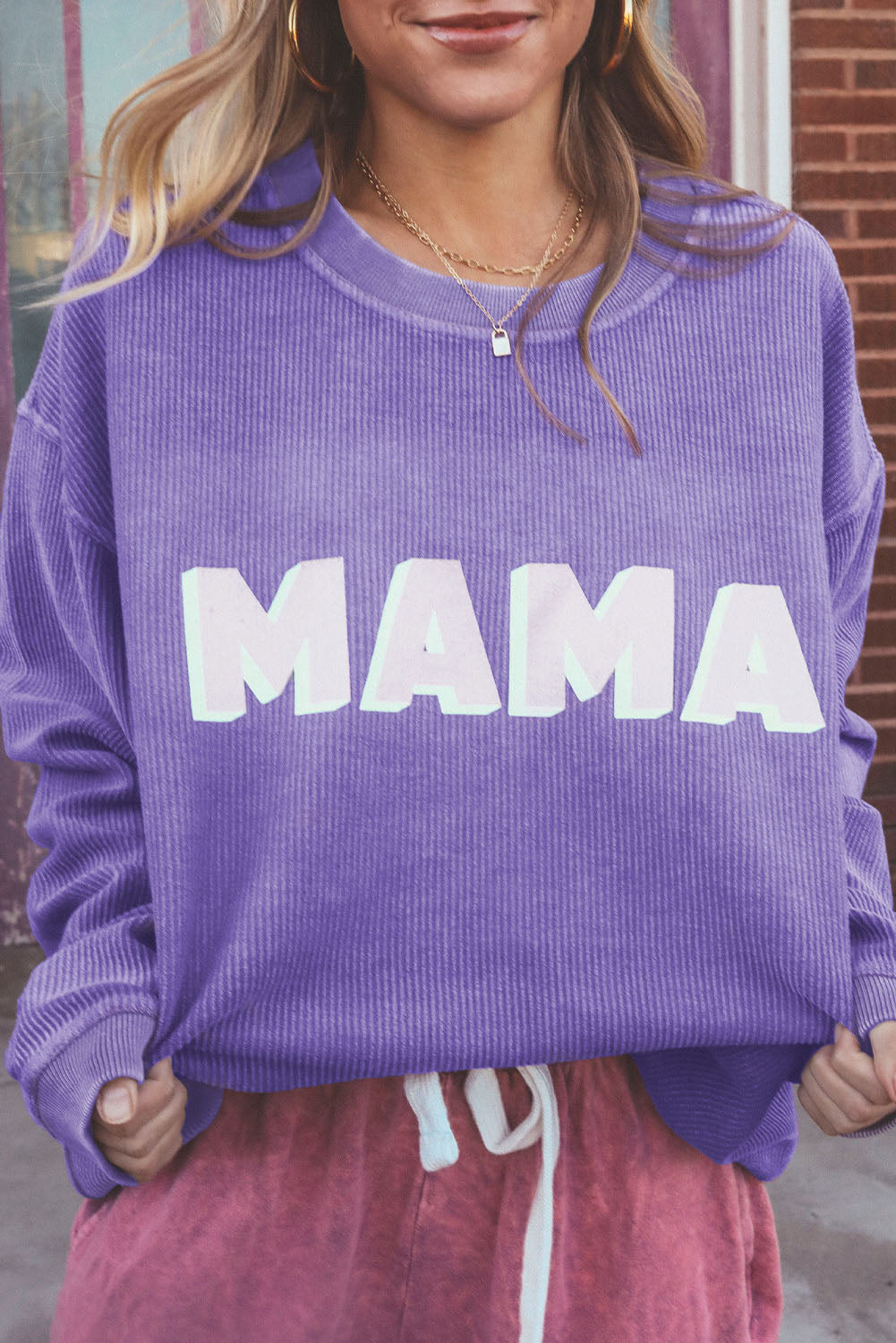 Mama Corded Sweatshirt