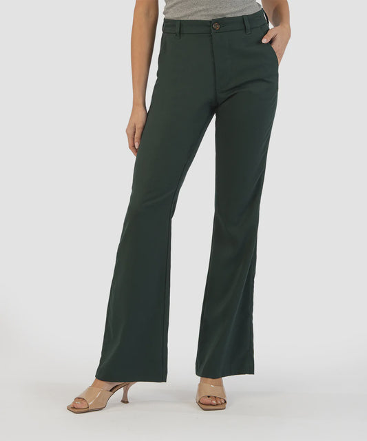 Ana-Flare Trousers-Deep Green